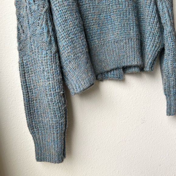 The GREAT. The Frond Montana Cardigan Green Pine Needle Shimmer oversized Sz S - Picture 11 of 15